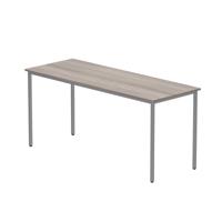 OFFICE RECTANGULAR MULTI-USE TABLE 1600X600 ALASKAN GREY OAK/SILVER