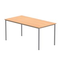 OFFICE RECTANGULAR MULTI-USE TABLE 1600X800 NORWEGIAN BEECH/SILVER