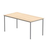 Office Rectangular Multi-Use Table (FSC) 1600X800 Canadian Oak/Silver
