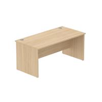 Office Rectangular Desk with Panel Legs  1600X800 Canadian Oak