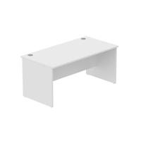 Office Rectangular Desk with Panel Legs  1600X800 Arctic White