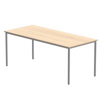 Office Rectangular Multi-Use Table (FSC) 1800X800 Canadian Oak/Silver