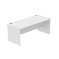 Office Rectangular Desk with Panel Legs  1800X800 Arctic White