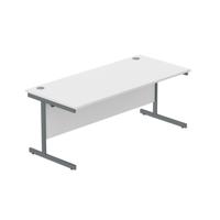 Office Rectangular Desk with Steel Single Upright Cantilever Frame (FSC) 1800X800 Arctic White/Graphite