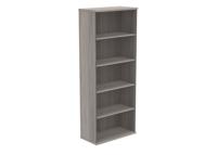 Bookcase (FSC) 4 Shelf 1980 High Alaskan Grey Oak