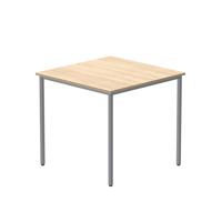 Office Rectangular Multi-Use Table (FSC) 800X800 Canadian Oak/Silver