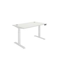 Office Rectangular Dual Motor Sit Stand Desk (FSC) 1400X800 White/White