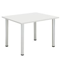 Core Pole Leg Rectangular Meeting Table  1200X800  Arctic White