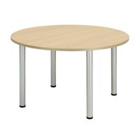 Core Pole Leg Round Meeting Table  1200X1200  Canadian Oak