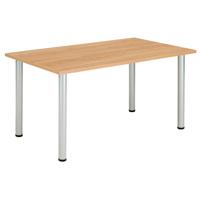 Core Pole Leg Rectangular Meeting Table  1400X800  Norwegian Beech