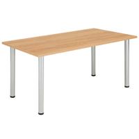 Core Pole Leg Rectangular Meeting Table  1600X800  Norwegian Beech