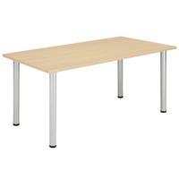 Core Pole Leg Rectangular Meeting Table  1600X800  Canadian Oak