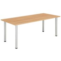 Core Pole Leg Rectangular Meeting Table  1800X800  Norwegian Beech