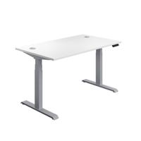 Economy Sit Stand Desk (FSC) 1400 X 800 White/Silver