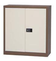 Bisley Contract Steel Double Door Cupboard 1000mm High Coffee/Cream