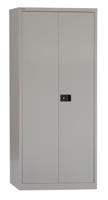 Bisley Contract Steel Double Door Cupboard 1950mm High Goose Grey
