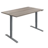 Economy Single Motor Sit Stand Desk (FSC) 1200 X 800 Grey Oak/Graphite