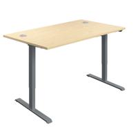 Economy Single Motor Sit Stand Desk (FSC) 1400 X 800 Maple/Graphite