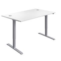 Economy Single Motor Sit Stand Desk (FSC) 1400 X 800 White/Silver