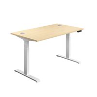 Economy Sit Stand Desk 1400 X 800 Maple-White