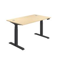 Economy Sit Stand Desk (FSC) 1600 X 800 Maple/Black