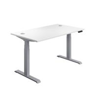 Economy Sit Stand Desk 1600 X 800 White/Silver