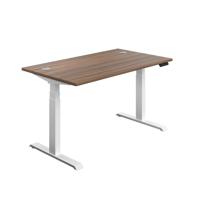 Economy Sit Stand Desk (FSC) 1800 X 800 Dark Walnut/White