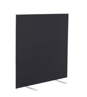 1400W X 1200H Upholstered Floor Standing Screen Straight Black
