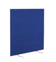 1400W X 1200H Upholstered Floor Standing Screen Straight Royal Blue