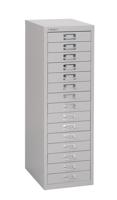 Bisley 15 Drawer Home 39 Series Steel Multi-Drawer Goose Grey