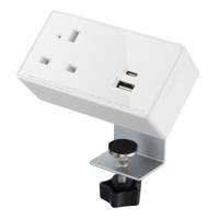 Desktop Power Module 1 Outlet 100W USB-C, 27W USB-A White/White