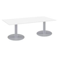 One Contract Rectangular Meeting Table 1800 x 800 White/Silver