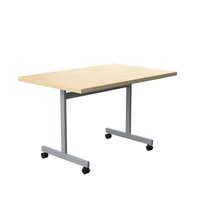 One Eighty Tilting Table 1200 X 800 Silver Legs Maple Rectangular Top