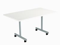 One Eighty Rectangular Tilting Table (FSC) 1400 X 800 White/Silver