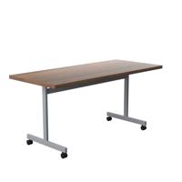 One Eighty Rectangular Tilting Table (FSC) 1600 X 700 Dark Walnut/Silver