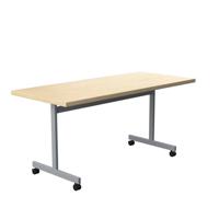 One Eighty Rectangular Tilting Table (FSC) 1600 X 700 Maple/Silver