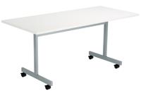 One Eighty Rectangular Tilting Table (FSC) 1600 X 700 White/Silver