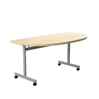 One Eighty D-End Tilting Table (FSC) 1600 X 800 Maple/Silver