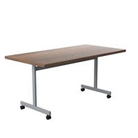 One Eighty Rectangular Tilting Table (FSC) 1600 X 800 Dark Walnut/Silver