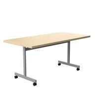 One Eighty Rectangular Tilting Table (FSC) 1600 X 800 Maple/Silver