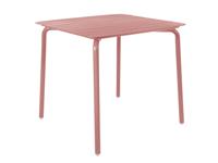 Breeze Aluminium Slatted Table Square Brick Dust