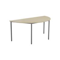 Semicircular Multipurpose Table 1600 X 800 Maple/Silver