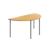 Semicircular Multipurpose Table 1600 X 800 Nova Oak/Silver