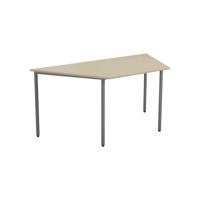 Trapezoidal Multi-purpose Table 1600 X 800 Maple/Silver