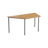 Jemini Trapezoidal Multipurpose Table 1600x800x730mm Nova Oak/Silver KF71526