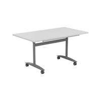 One Rectangular Tilting Table 1200 X 800 White/Silver