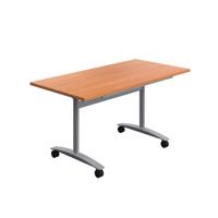 One Rectangular Tilting Table (FSC) 1400 X 700 Beech/Silver