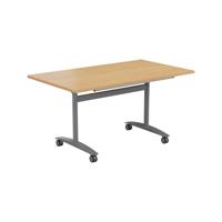 One Rectangular Tilting Table 1400 X 800 Nova Oak/Silver