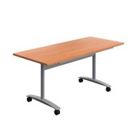 One Rectangular Tilting Table 1600 X 700 Beech/Silver