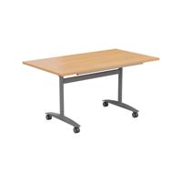 One Rectangular Tilting Table (FSC) 1600 X 800 Beech/Silver